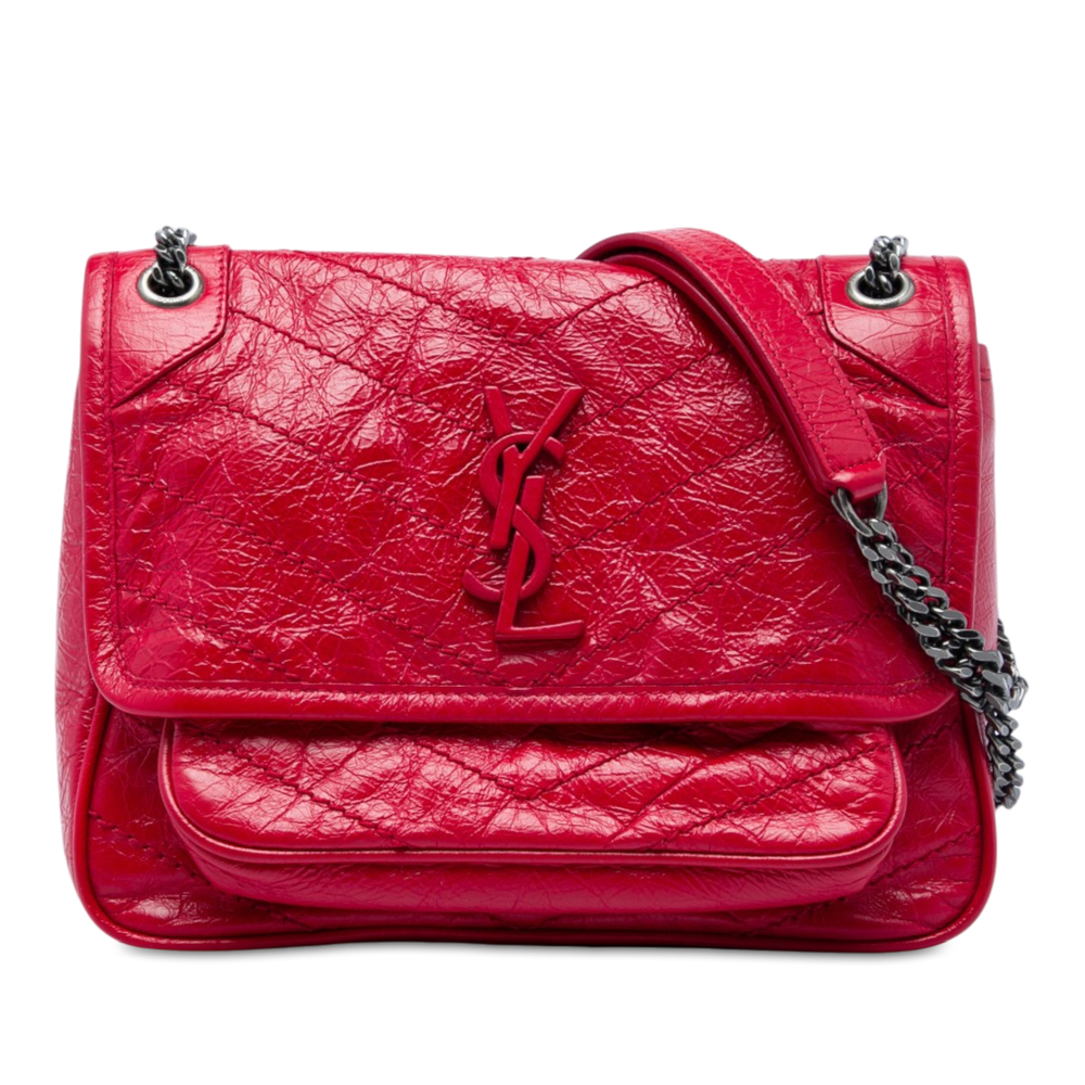 Pre-Loved Saint Laurent Baby Crinkled Calfskin Niki